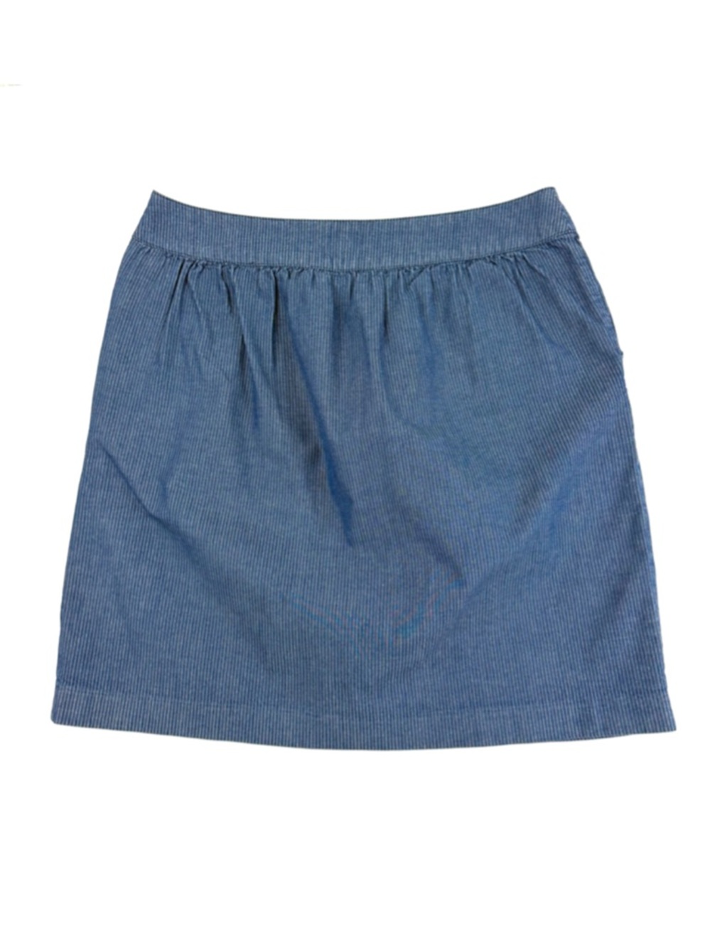 Brooks Brothers Red Fleece Pleated Blue Stripe Pattern Cotton Mini Skirt - Picture 2 of 6